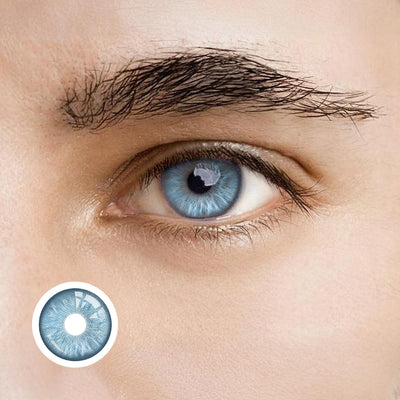 OJOTrend Siri blue Man wear Contact Lenses 1 Yearly