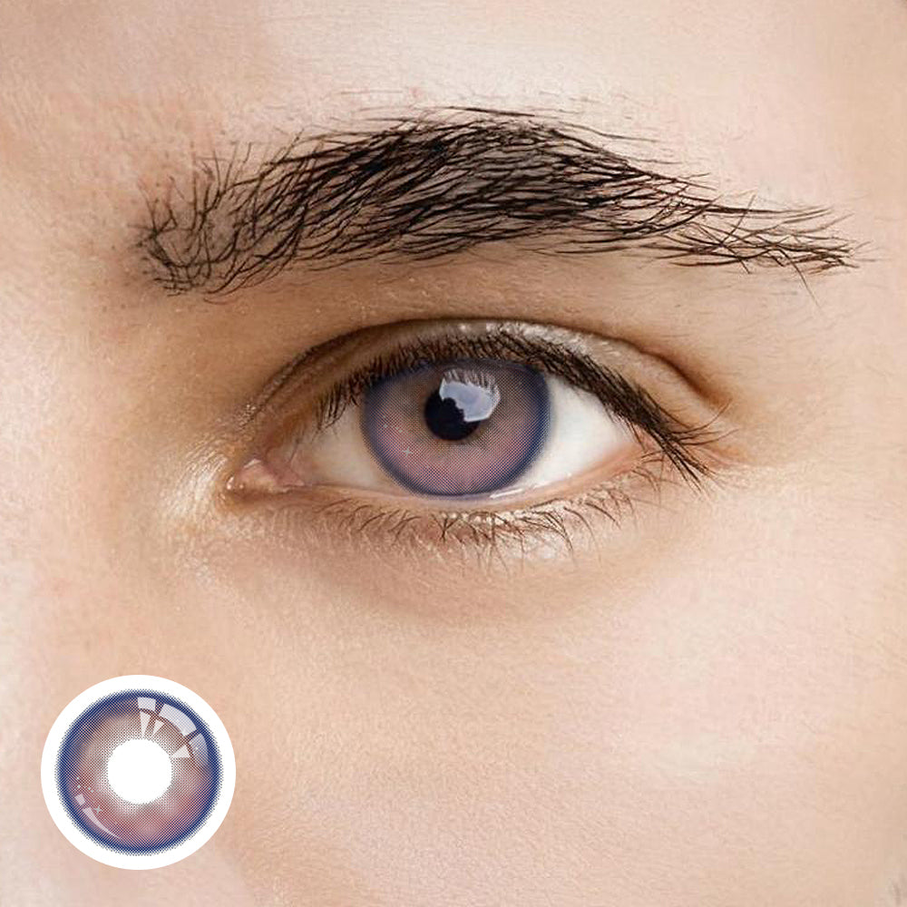 OJOTrend Genshin Galaxy Blue Brown Contact Lenses Man Wear 1 Yearly