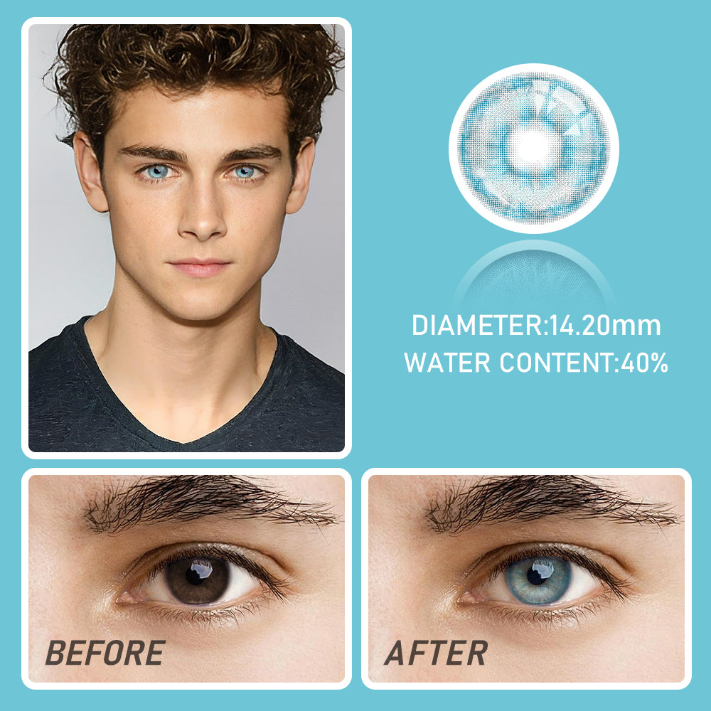 OJOTrend Miami Green Contact Lenses Man Wear 1 Yearly