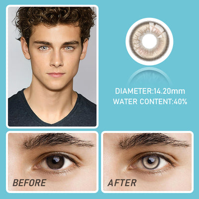 OJOTrend Viva Brown Contact Lenses Man Wear 1 Yearly