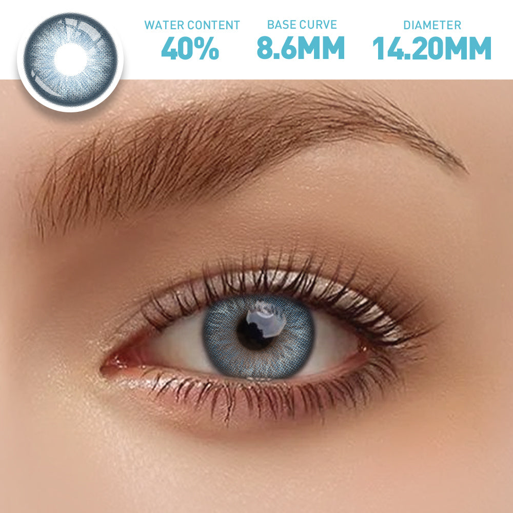 OJOTrend Azure Glow Colored Contact Lenses 1 Yearly