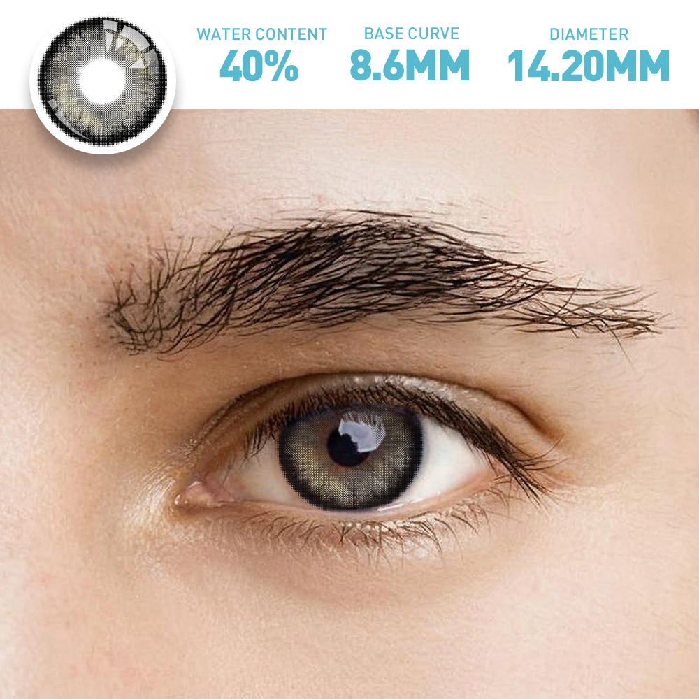 OJOTrend Bright Black Contact Lenses Man Wear 1 Yearly