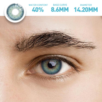 OJOTrend Aegean Sea Blue Contact Lenses Man Wear 1 Yearly