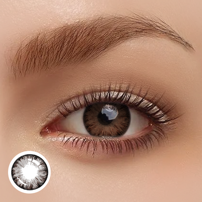 OJOTrend Coffee Brown Contact Lenses  1 Yearly