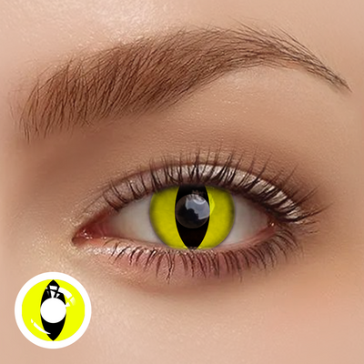 OJOTrend CAT Eyes Yellow Contact Lenses£¨ 1 Yearly £©