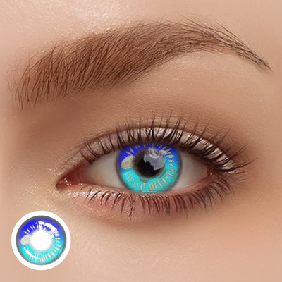 OJOTrend ANIME Blue Contact Lenses 1 Yearly