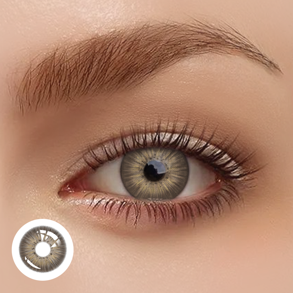 OJOTrend New York III Brown Contact Lenses 1 Yearly