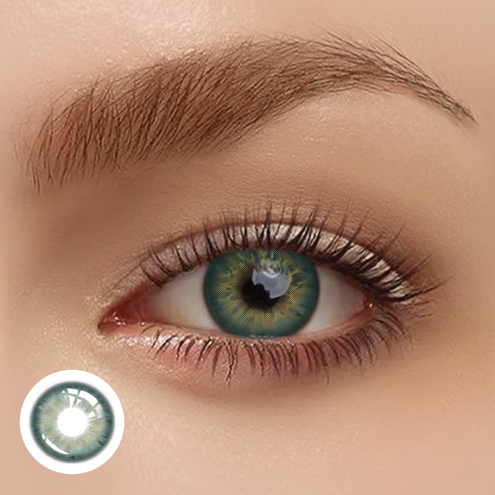 OJOTrend Aegean Sea II Green Contact Lenses 1 Yearly