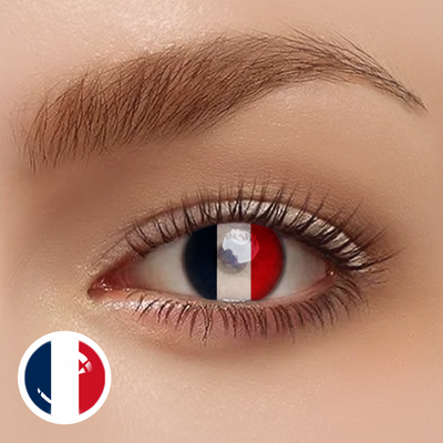 OJOTrend French Flag Contact Lenses 1 Yearly