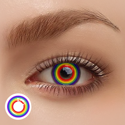 OJOTrend Pride Rainbow Contact Lenses 1 Yearly