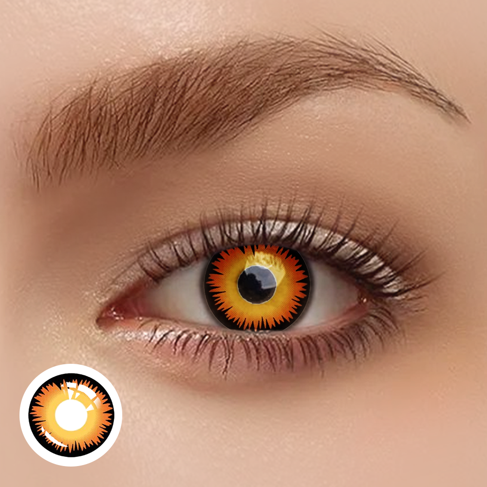 OJOTrend wolf eye orange Contact Lenses 1 Yearly