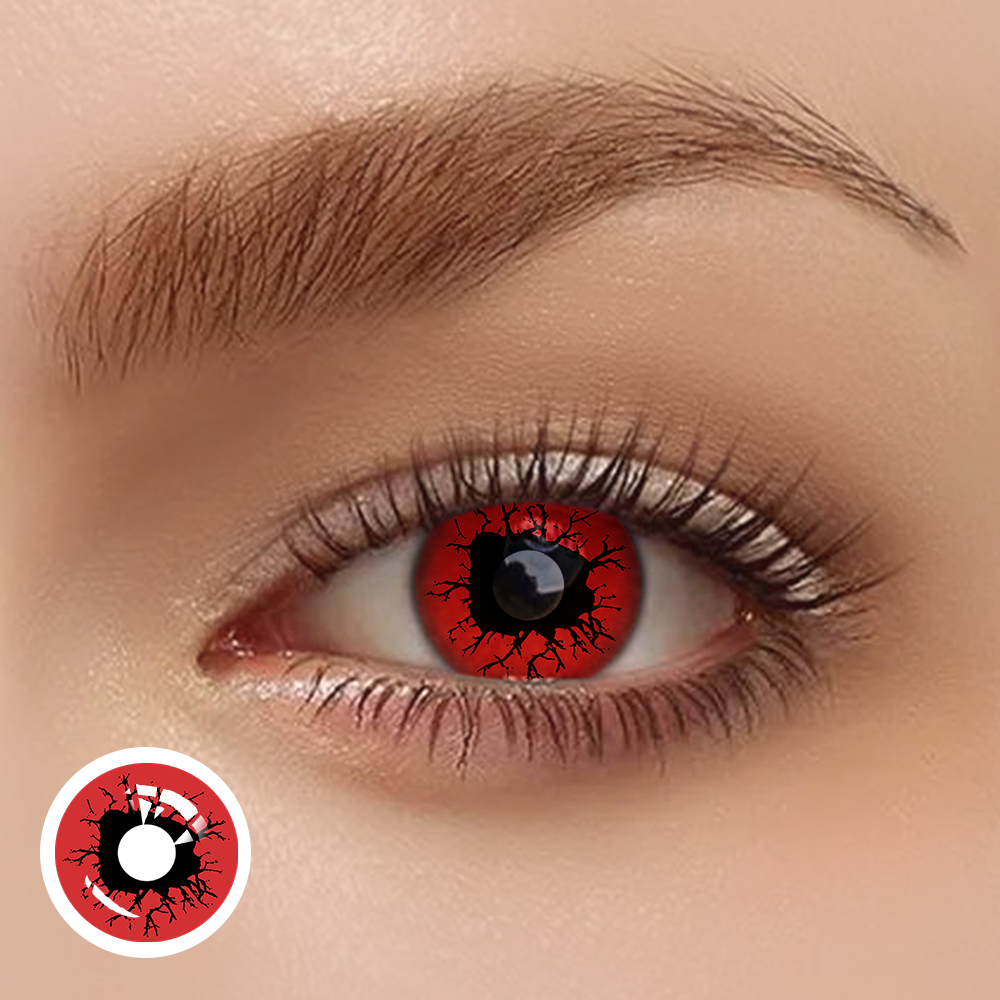 OJOTrend Scary Blood Eyes Contact Lenses 1 Yearly