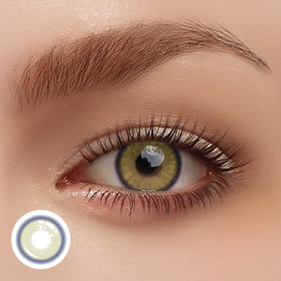 OJOTrend yellowish brown Contact Lenses 1 Yearly