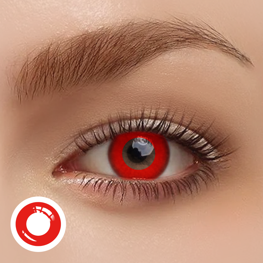 OJOTrend Pure Red Contact Lenses 1 Yearly