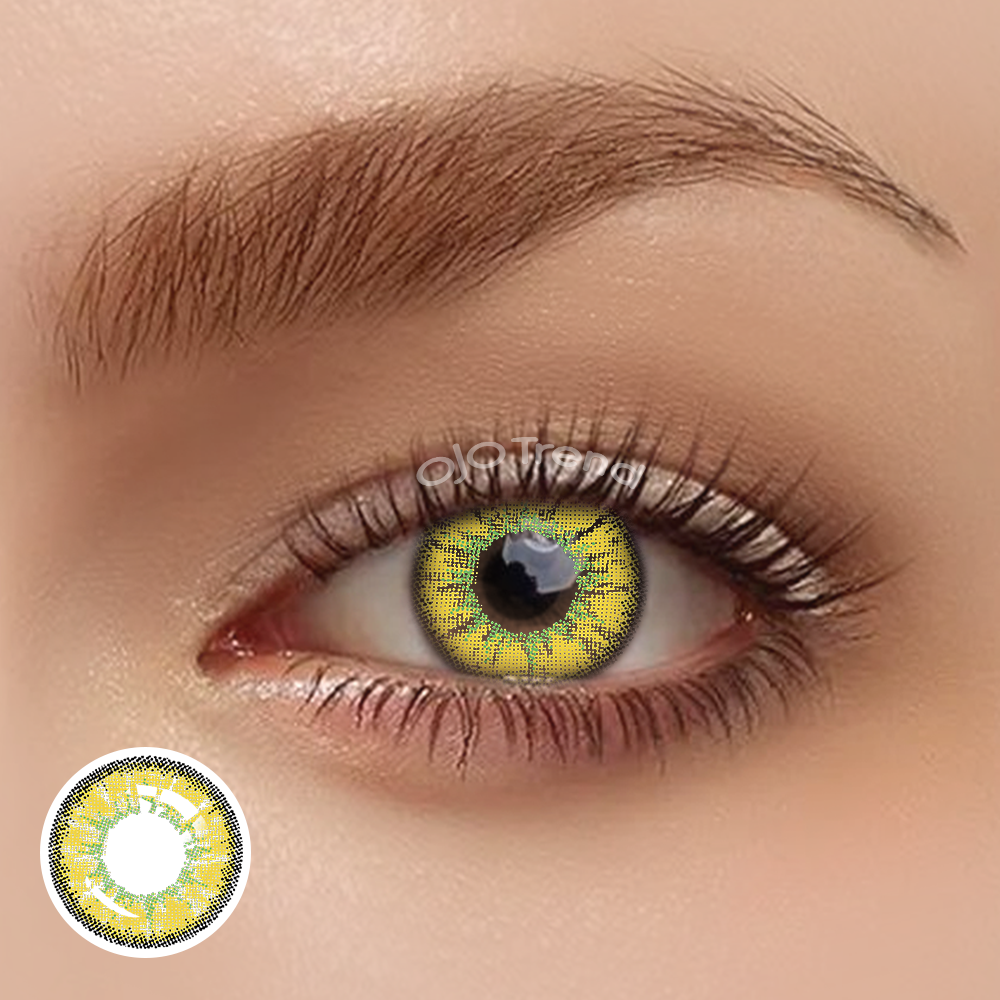 OJOTrend Nono Elf Yellow Contact Lenses 1 Yearly