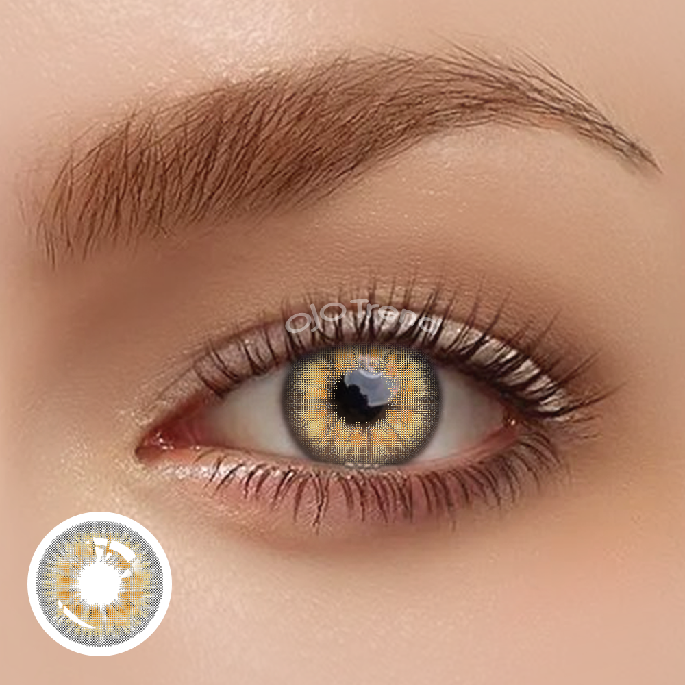 OJOTrend Pairs Luster Brown Contact Lenses 1 Yearly