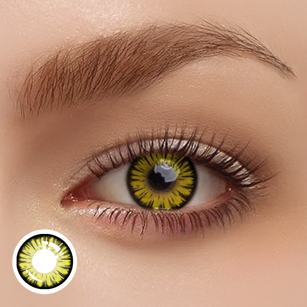 OJOTrend Monster Yellow Contact Lenses 1 Yearly