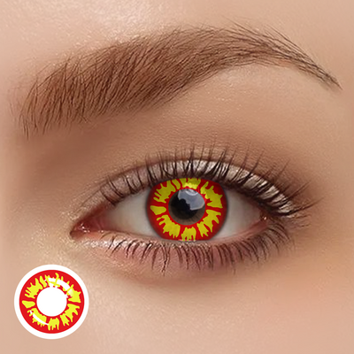 OJOTrend Flame Yellow-Red Contact Lenses 1 Yearly