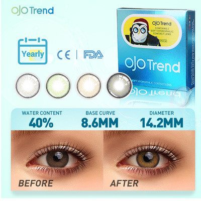 OJOTrend  Seattle Contact Lenses For Brown Eyes（1Yearly）