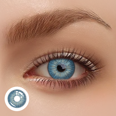 OJOTrend New York III Blue Contact Lenses 1 Yearly