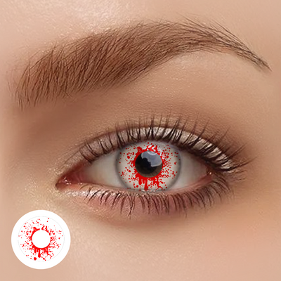 OJOTrend Scary Blood White  Contact Lenses 1 Yearly