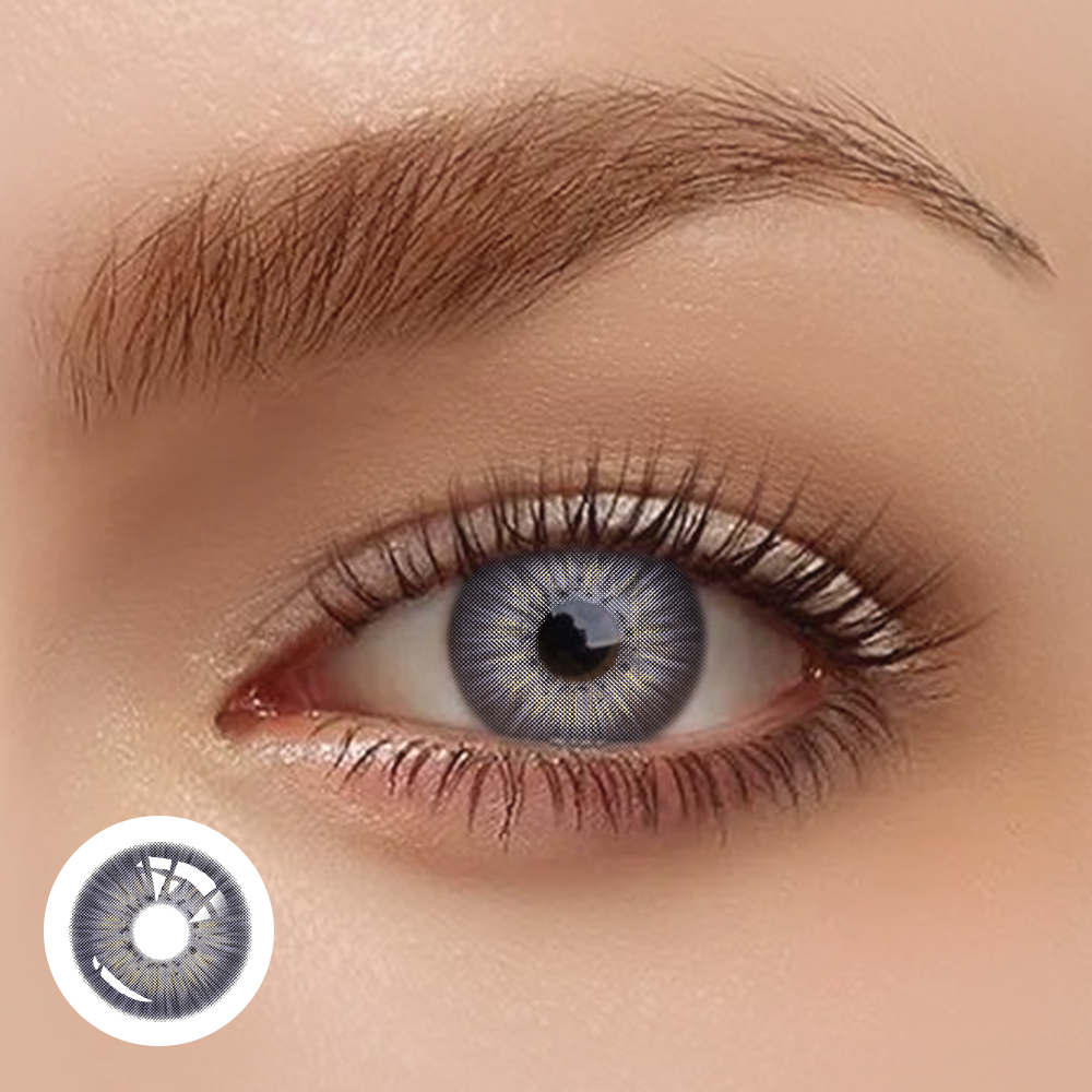 OJOTrend New York III Violet Contact Lenses 1 Yearly