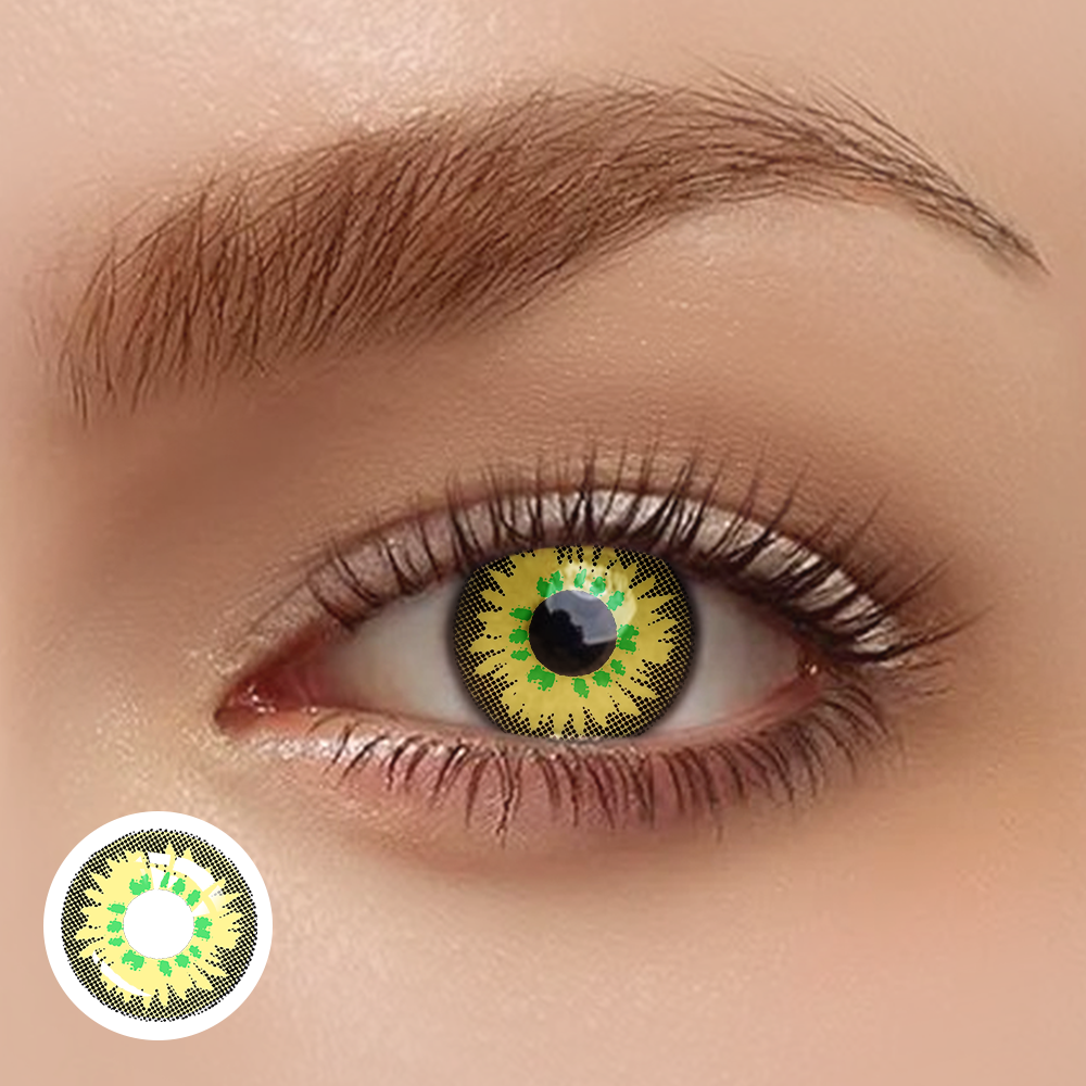 OJOTrend Orchid Yellow Contact Lenses 1 Yearly