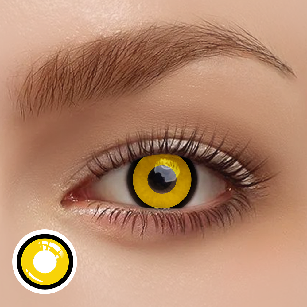 OJOTrend Manson Yellow Contact Lenses 1 Yearly