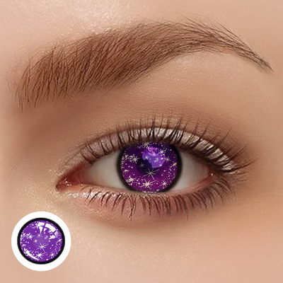 OJOTrend Twinkle Star Violet Contact Lenses 1 Yearly