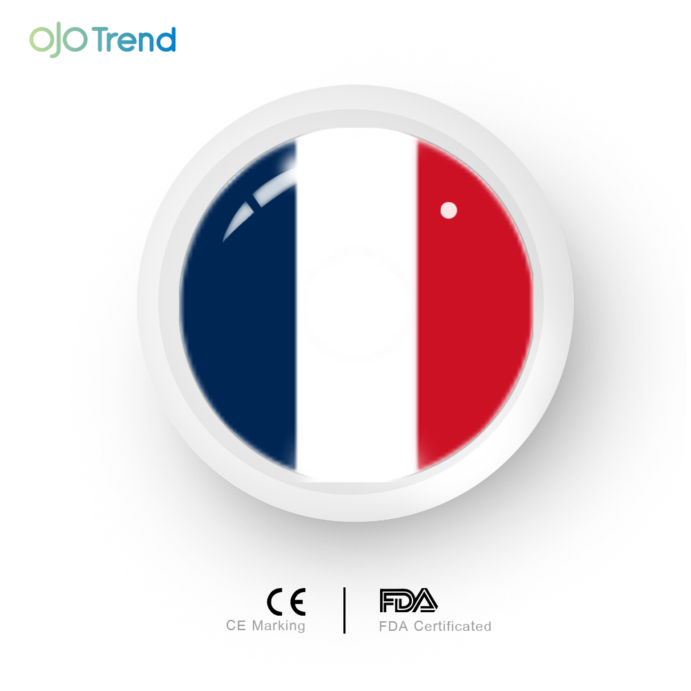 OJOTrend French Flag Contact Lenses 1 Yearly