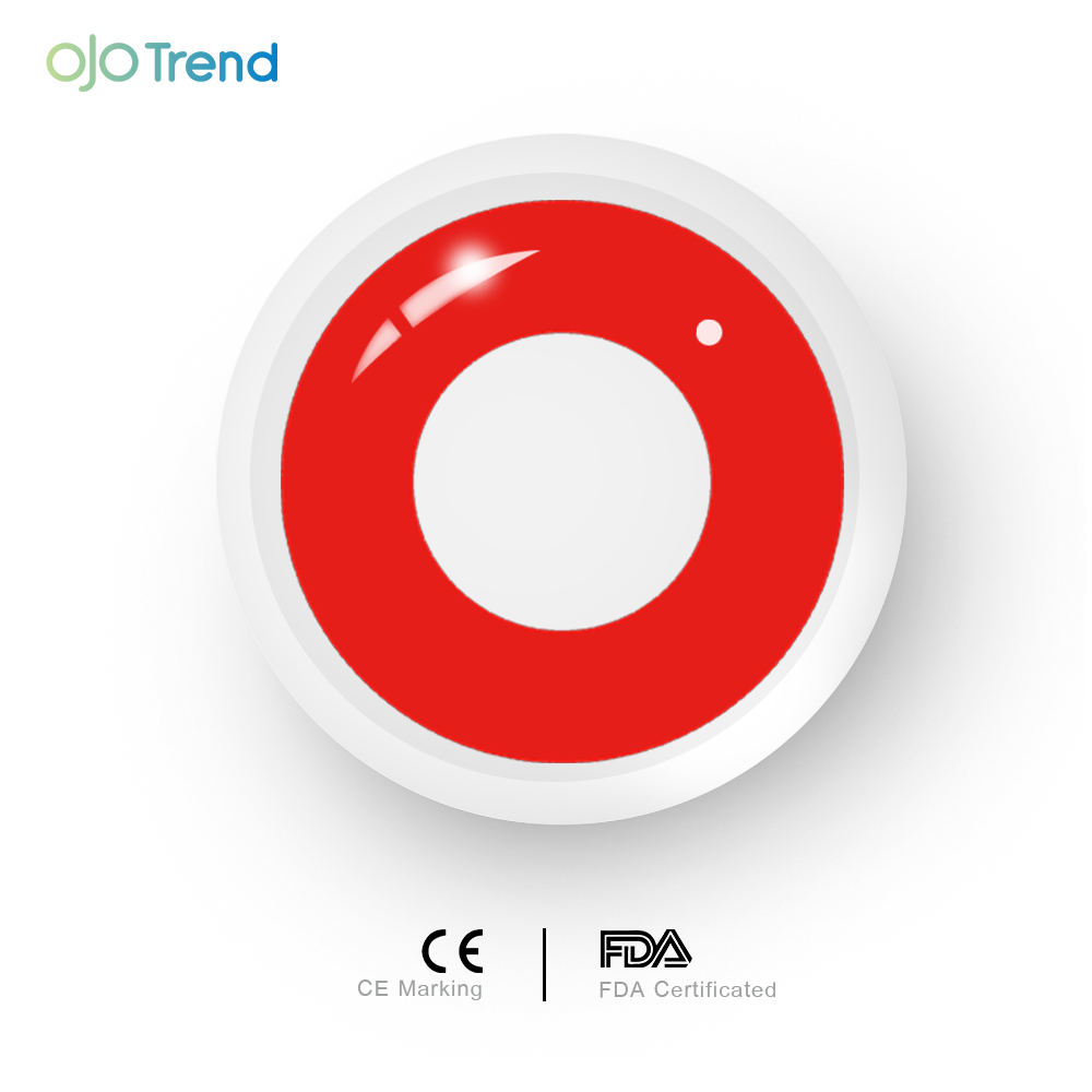 OJOTrend Pure Red Contact Lenses 1 Yearly