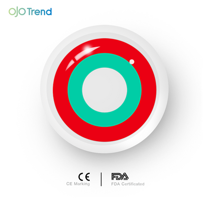 OJOTrend Block Red & Green Contact Lenses 1 Yearly