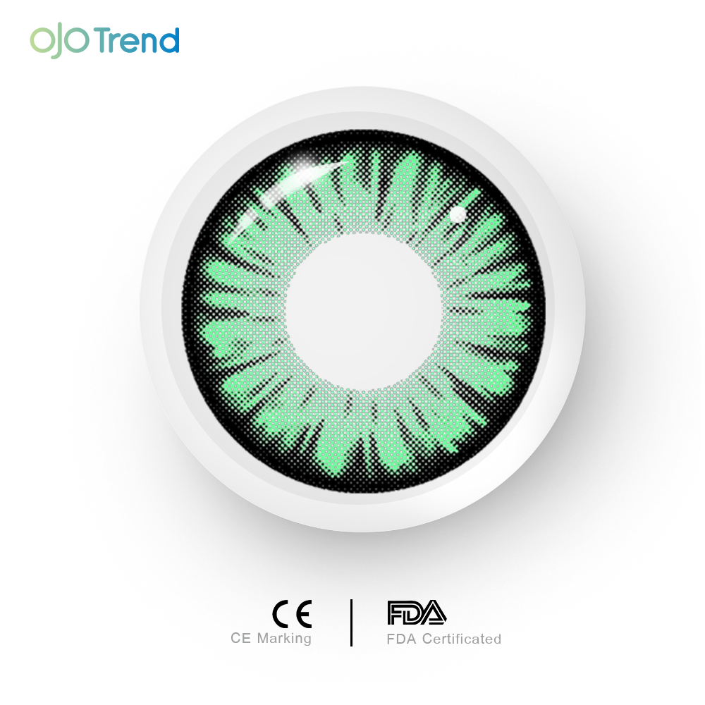 OJOTrend Monster Green Contact Lenses 1 Yearly