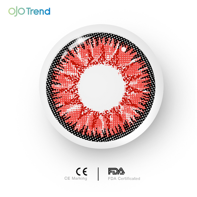 OJOTrend Vika Tricolor Red Contact Lenses 1 Yearly