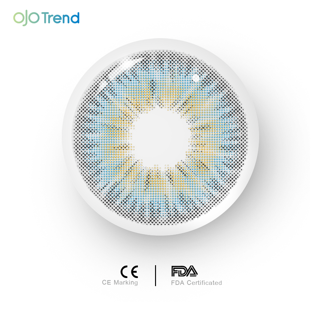 OJOTrend Pairs Luster Blue Contact Lenses 1 Yearly