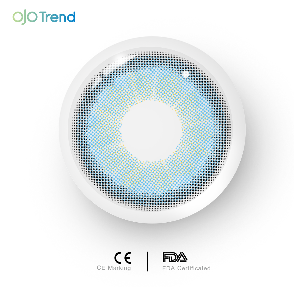 OJOTrend Moonbeam Blue Contact Lenses 1 Yearly