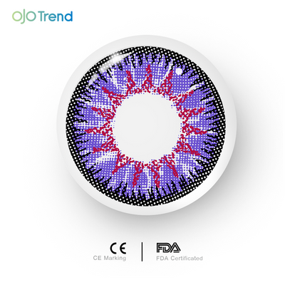 OJOTrend Vika Tricolor Purple Contact Lenses 1 Yearly