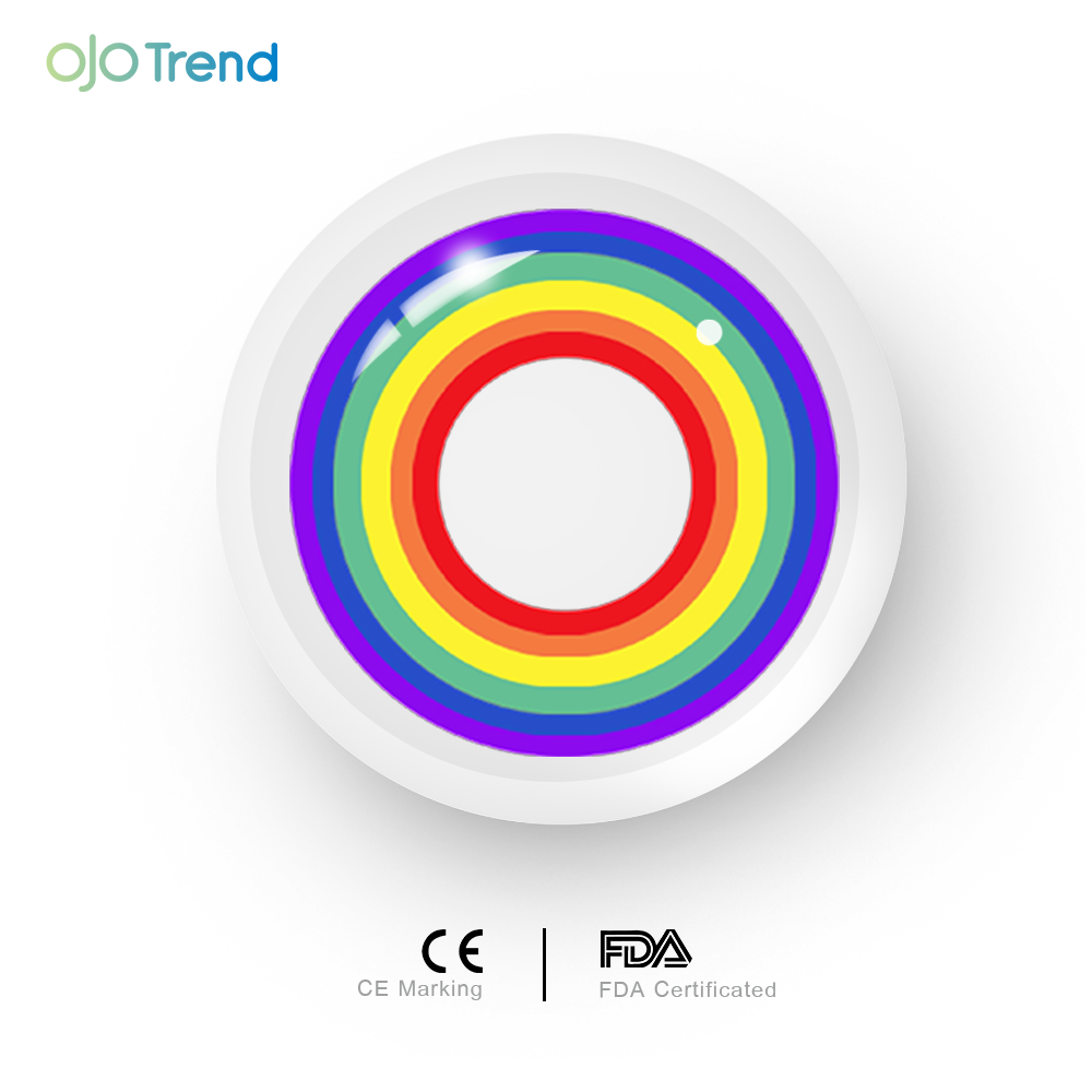 OJOTrend Pride Rainbow Contact Lenses 1 Yearly