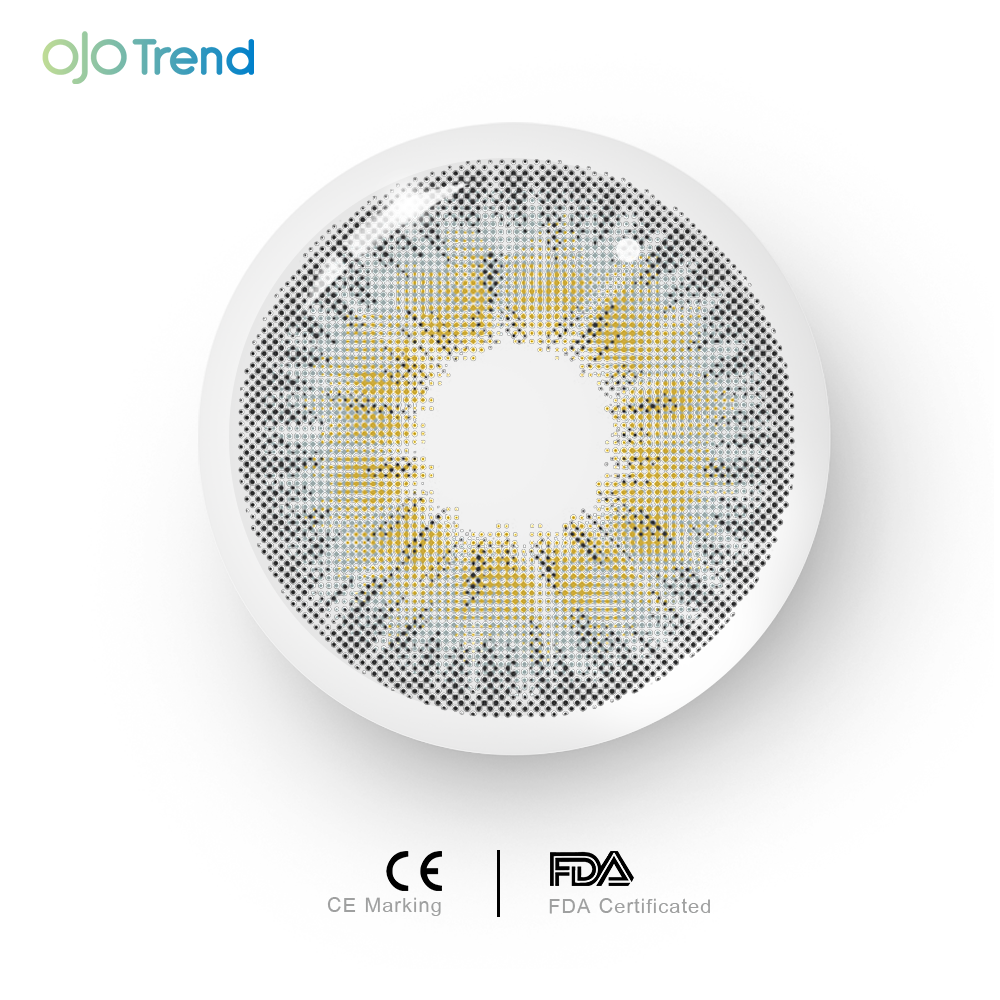 OJOTrend Pairs Luster Grey Contact Lenses 1 Yearly