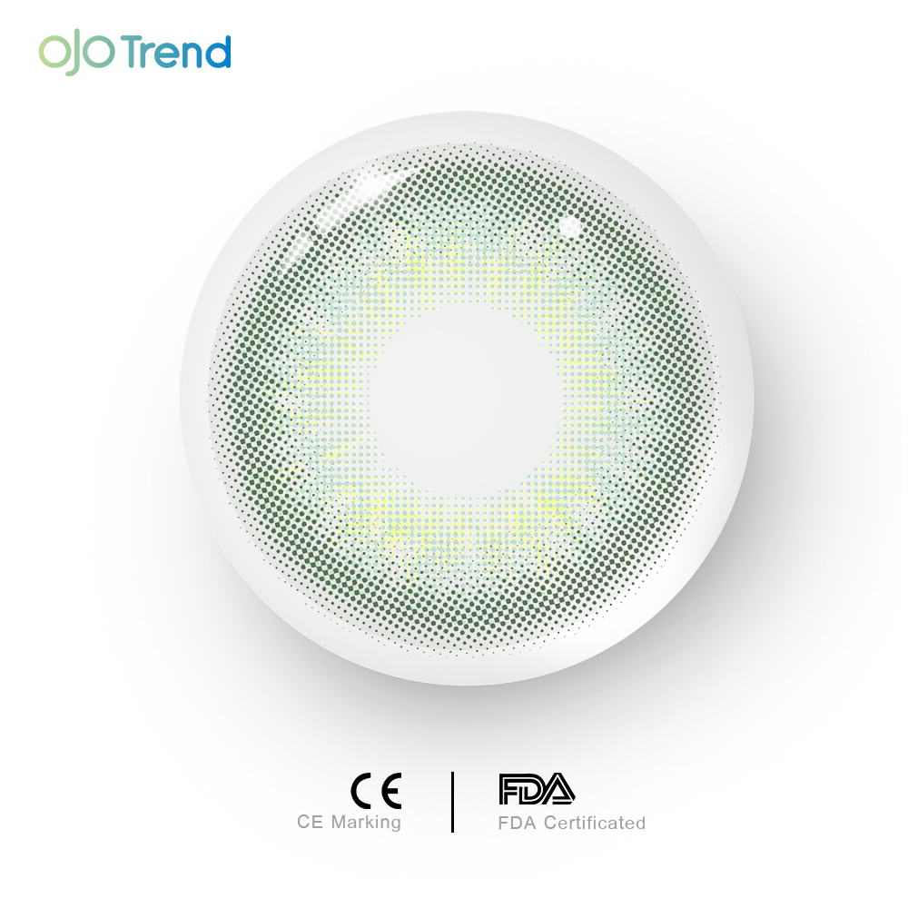 OJOTrend DNATaylorII Green Contact Lenses 1 Yearly