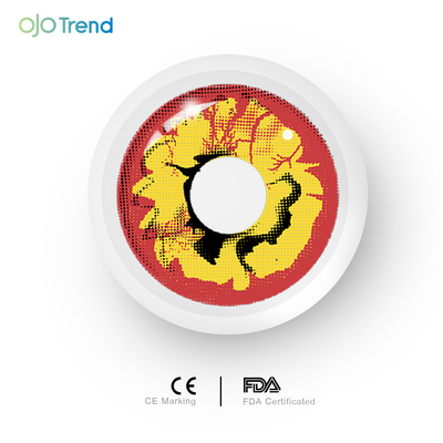 OJOTrend Bloom Red Contact Lenses 1 Yearly