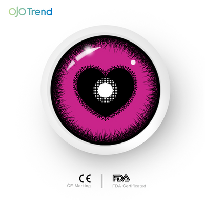 OJOTrend Heart Beat Green Contact Lenses 1 Yearly