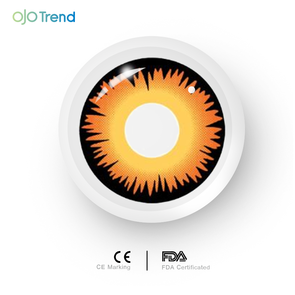 OJOTrend wolf eye orange Contact Lenses 1 Yearly