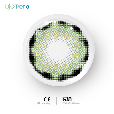 OJOTrend Deep Throat Green Contact Lenses 1 Yearly