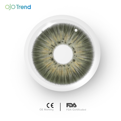 OJOTrend New York III Green Contact Lenses 1 Yearly