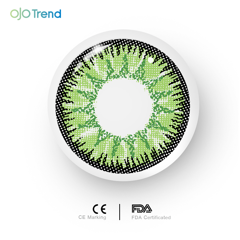 OJOTrend RainForest Green Contact Lenses 1 Yearly