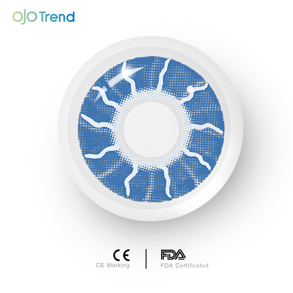 OJOTrend Flash Blue Contact Lenses 1 Yearly