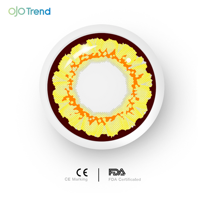 OJOTrend POK MON Yellow Brown Contact Lenses 1 Yearly