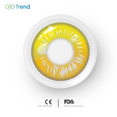 OJOTrend ANIME Yellow Brown Contact Lenses 1 Yearly