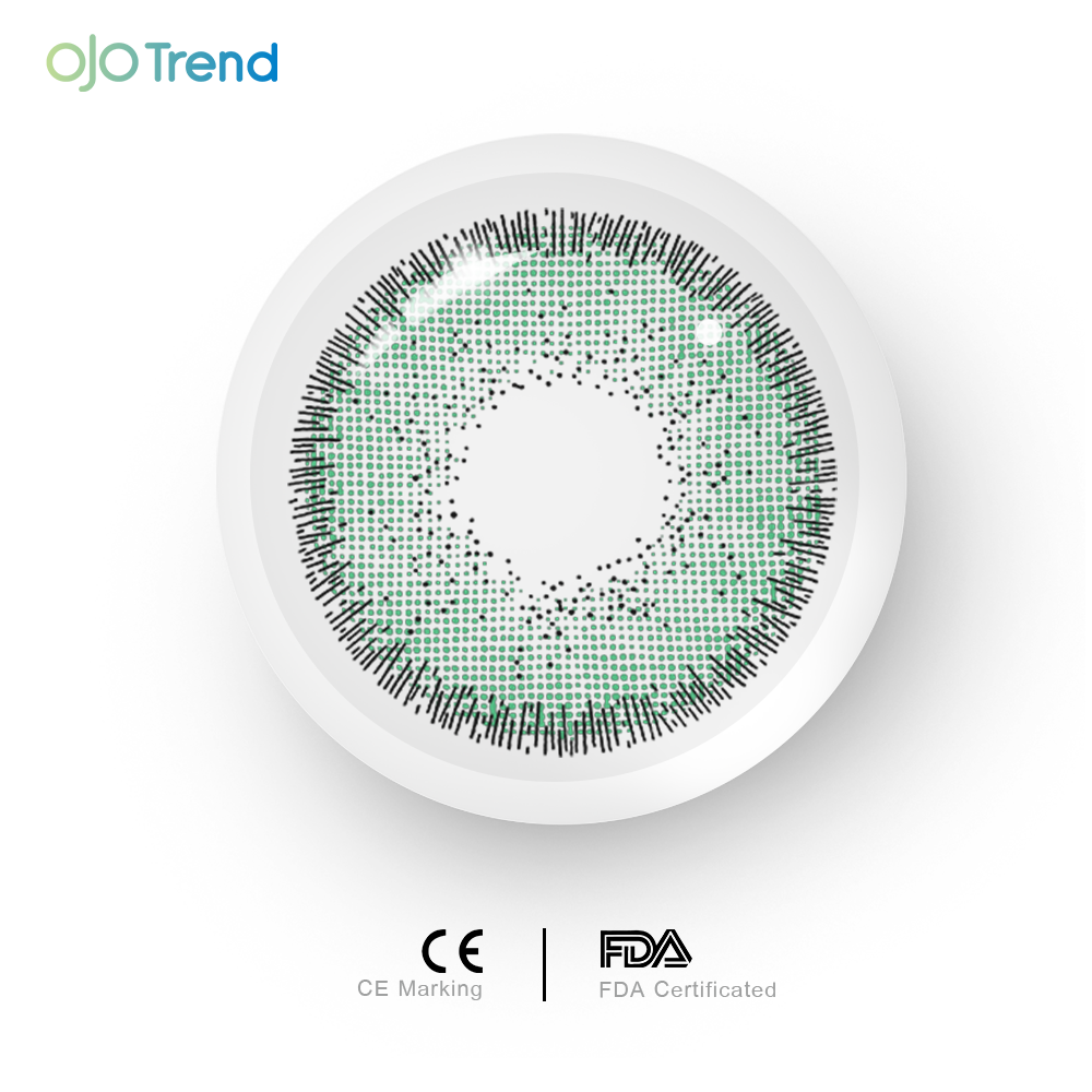 OJOTrend European Green Contact Lenses  1 Yearly